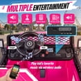 thumbnail image 3 of Wisairt 24V Ride on Cars, 4WD 800W Ride on Toys for Big Kids, Power Car Wheel with Remote, Kids Electric Car with 2 Seater, Music, LED Lights, Seat Belt, 3-8 Years Old, Pink, 3 of 9