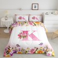 thumbnail image 2 of Erosebridal Monogrammed Comforter Sets Queen Size,Personalized Initial Bedding Queen Comforter Set,Letter Decoration,Reversible,Ultra Soft,3-Piece, 2 of 8
