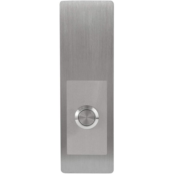 MSH Modern Stainless Hardware Model R5 Stainless Steel Doorbell Button in 304 Stainless Steel 1.57” x 5.11” x 5/32” (4mm Thick)