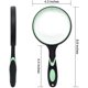 thumbnail image 2 of Large Magnifying Glass 10x Handheld Reading Magnifier For Seniors & Kids - 100mm 4inches Real Glass Magnifying Lens For Book Newspaper Reading, Insect, 2 of 2