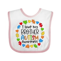 Inktastic I Love My Brother Autism Awareness Boys or Girls Baby Bib