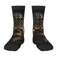 thumbnail image 1 of Kdxio Metal Evil Skull Print Children's Socks for Daily Wear and Sports Use Colorblock Mid-Calf Design Breathable Material, 1 of 5