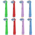 thumbnail image 1 of 8 cabezales de repuesto para cepillo de dientes para niños, compatibles con cepillo de dientes eléctrico Oral B, cerdas suaves y cabezales pequeños para dientes y encías sensibles de los niños, 1 of 8