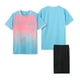 thumbnail image 4 of Odeerbi 4-14 Años Conjunto de Verano Para Niños de Atletismo Camiseta de Running de Secado Rápido Camiseta de Manga Corta Transpirable Camiseta de Manga Corta Con Degradado, 4 of 5