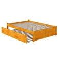 thumbnail image 1 of Atlantic Furniture Concord Queen Platform Panel Bed with Trundle in Caramel, 1 of 7