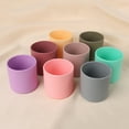 thumbnail image 5 of Taza abierta de silicona para bebé, 2 uds., de biberón y tazas para niños pequeños de fácil agarre, suministros de destete Led para bebé a prueba de derrames, 5 of 5