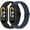 Black+Indigo, variant on Elastic Band for Xiaomi Smart Band 10/9/8 for Women Men, Adjustable Replacement Wriststraps - Soft Nylon Lightweight Band