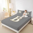 thumbnail image 4 of Erosebridal Glitter Print Letter D Bed Sheets, Cartoon Monogrammed King Sheets, 4pcs, 4 of 5