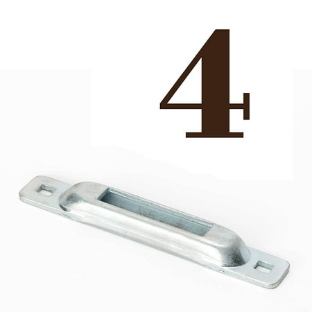 FOUR E-Track Singles: Galvanized Steel ETrack Mini Slots, TieDown Anchors for Spring Fitting Ratchet, Cam EStraps & Accessories | Tie Down Motorcycles, Cargo, Bikes, Boats on Docks, Trailers,
