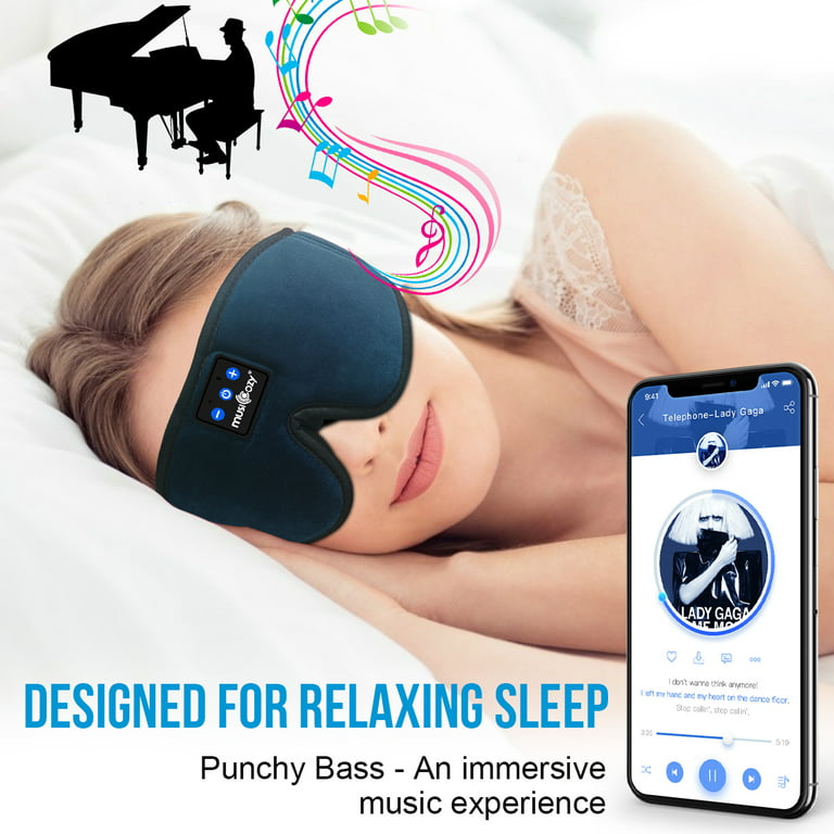MUSICOZY Auriculares para dormir, transpirables, Bluetooth, diadema 3D,  audífonos inalámbricos para dormir, para mujeres, hombres, oficina, viajes