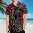 thumbnail image 5 of High Quality Hawaiian Shirts for Men Short Sleeve Aloha Beach Shirt Floral Summer Casual Button Down Shirts Blouses 77G6NS, 5 of 7