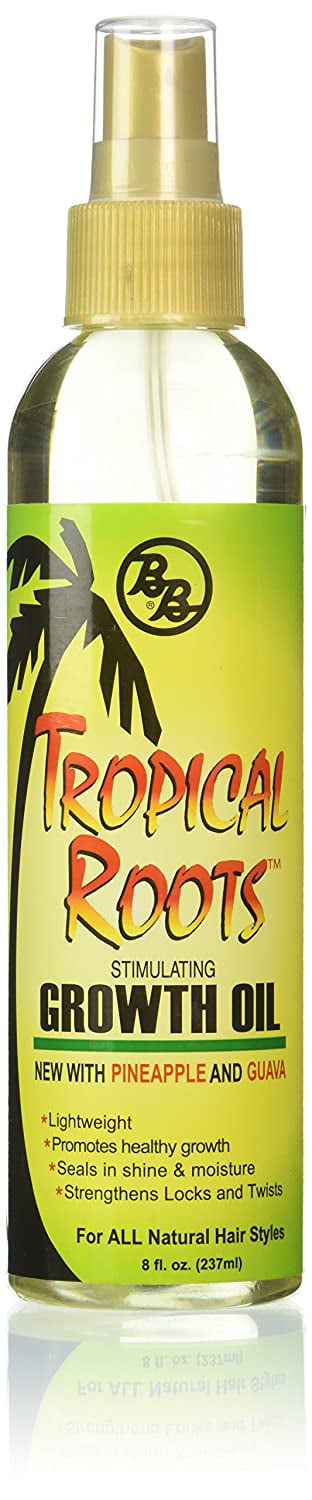 Bronner Brothers Tropical Roots Growth Oil 8 oz (Pack of 2) 
