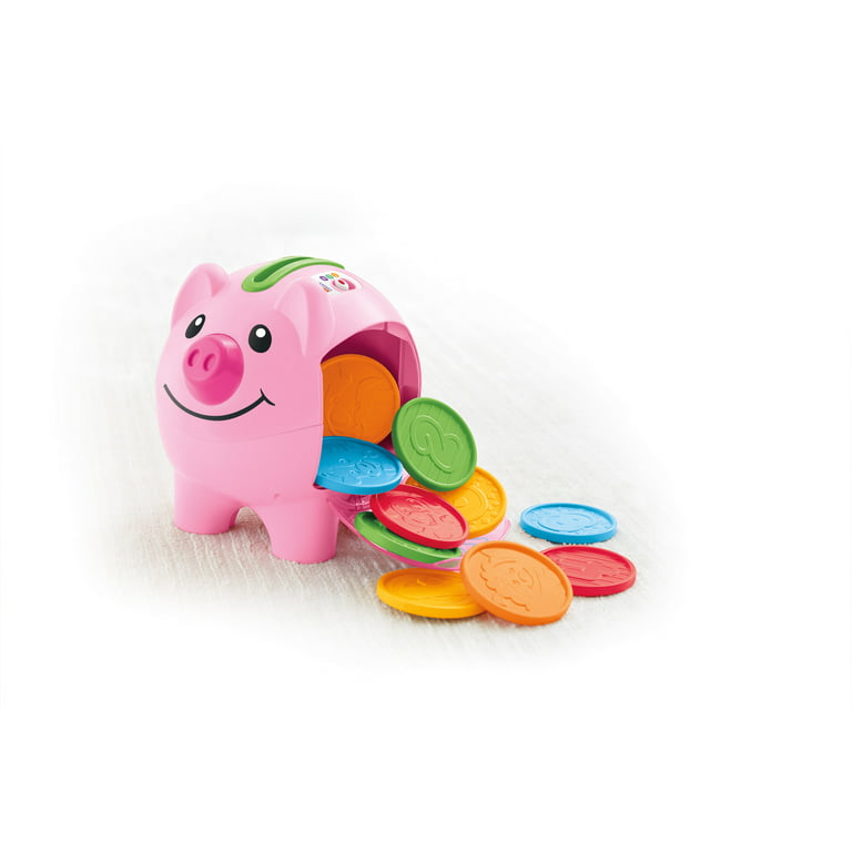 Fisher Price Laugh & Learn Musical Piggy Bank and Coins Pink Pig Counting  2006