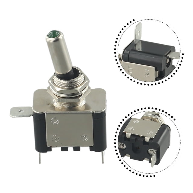 12V LED Illuminée Marche/arrêt Tableau de Bord SPST TOGGLE SWITCH Voiture Bateau pour Rallye