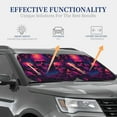 thumbnail image 4 of Windshield Sun Shade, Purple-Red Skull Foldable Car Sun Shade Windshield for Front, 2 Pieces, 4 of 7