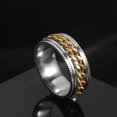 thumbnail image 1 of Nuevo anillo de pareja giratorio de acero inoxidable genial, cadena giratoria de alta calidad, anillos giratorios para mujer, hombre, joyería Punk, regalo de fiesta Dengxun unisex, 1 of 2