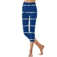 thumbnail image 5 of Audhol Yoga Pants, Women's Cropped Pants 2025 High Waisted Yoga Pants Lightweight Comfortable Solid Color Soft Casual Pajama Pants Leggings Capri for Women Blue M, 5 of 7