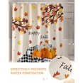 thumbnail image 6 of Fall Shower Curtain Harvest Pumpkin Truck Bathroom Curtains with Hooks, Waterproof Fabric Gradient Happy Fall Maple Leaves Thanksgiving Bath Shower Curtains Set for Bathroom Bathtubs 72x84 Inch, 6 of 7
