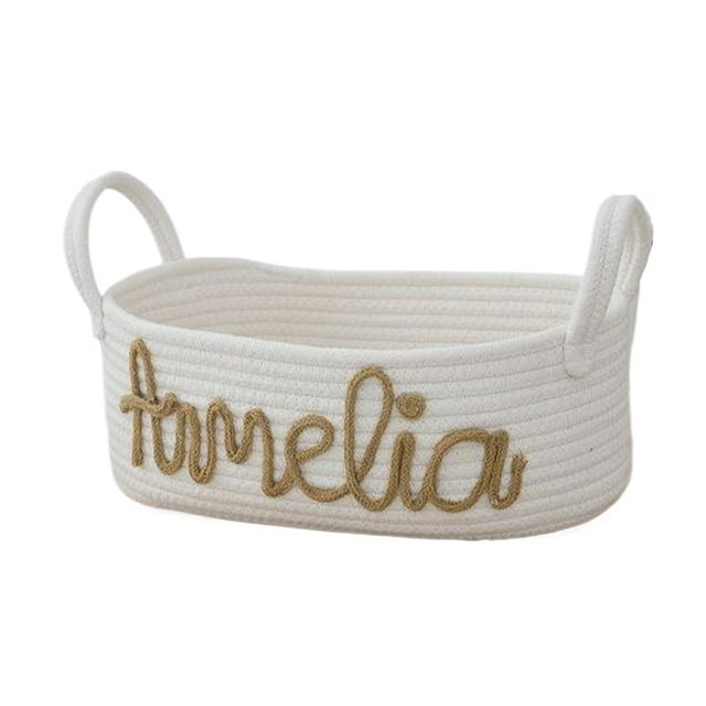 Cateissary Cesta de almacenamiento plegable con asas para organizar juguetes y artículos esenciales para bebé, contenedor de baño para bebé Almacenamiento y organización del hogar tipo+4