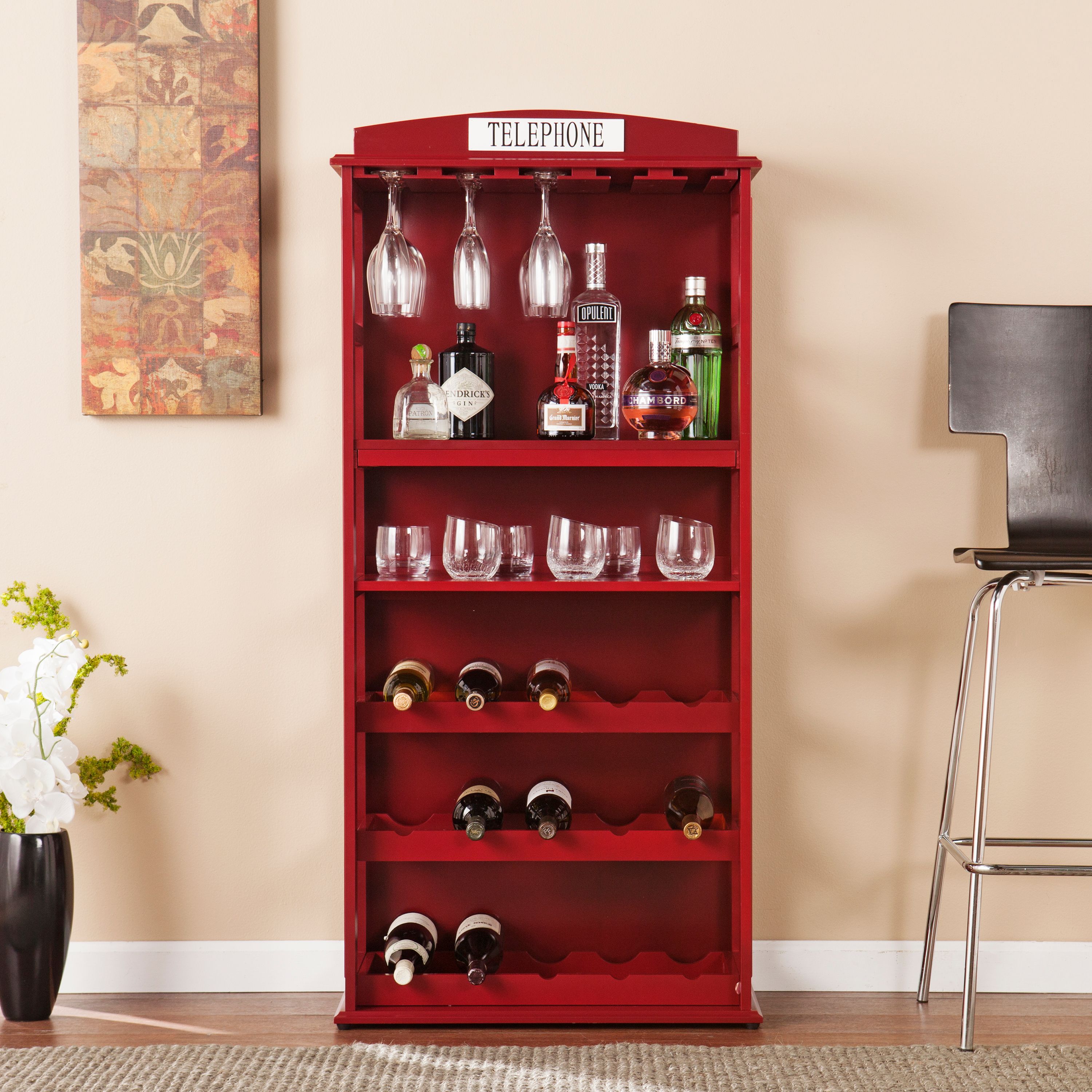 British Telephone Booth Bar Cabinet Bottle Storage Display Wood About Us