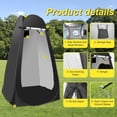 thumbnail image 5 of Portable Camping Privacy Tent with  Shower Bag, Outdoor Bathroom Kit for Hiking, 5 of 7