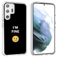 thumbnail image 1 of TalkingCase Slim Phone Case Compatible for Samsung Galaxy S23 Ultra 2023, I'm Fine Emoji Print, Lightweight, Flexible, USA, 1 of 7