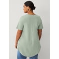 thumbnail image 2 of Ellos Plus Size V-Neck Inverted Pleat Tunic With Curved Hem, 2 of 2