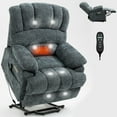 thumbnail image 7 of Kadyn Reclining Chair with 8-Point Vibration Massage and Lumbar Heating, 23" Adjustable Recliner Seat with Chenille Fabric for Living Room, Gray, 7 of 7