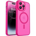 thumbnail image 1 of Magnetic Case for iPhone 16 Pro Max with Full Camera Protection [Compatible with Magsafe] [Translucent Matte] Protective Phone Case, Hot Pink,Hot Pink, 1 of 5