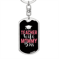 thumbnail image 5 of To My Wife  Teacher Wife Mommy TranspArent Red  Stainless Steel or 18k Gold Premium Swivel Dog Tag Keychain, 5 of 16