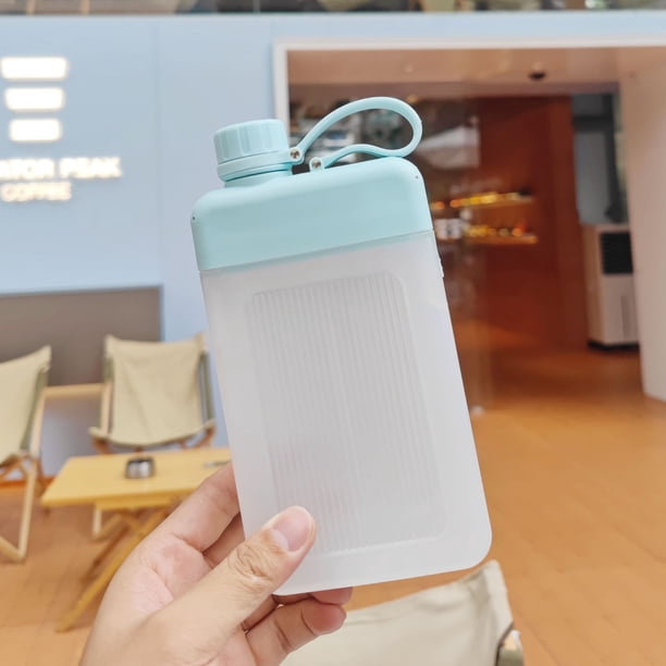 Hervidor de agua cuadrado creativo, simple, plano, directo, taza de plástico para agua, resistente a caídas, portátil, regalo de moda, taza