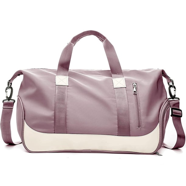 Bolsa de deporte para hombres y mujeres, bolsa de viaje para llevar durante el fin de semana, para hacer ejercicio, bolsa de hombro para pasar la noche, ligera, con compartimento para zapatos y