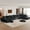 Gray, variant on 170" Oversized Modular Sectional Sofa 9 Seater U Shaped Upholstered Couches Cloud Couch with Deep Seat for Living Room, No Assembly Required, Black