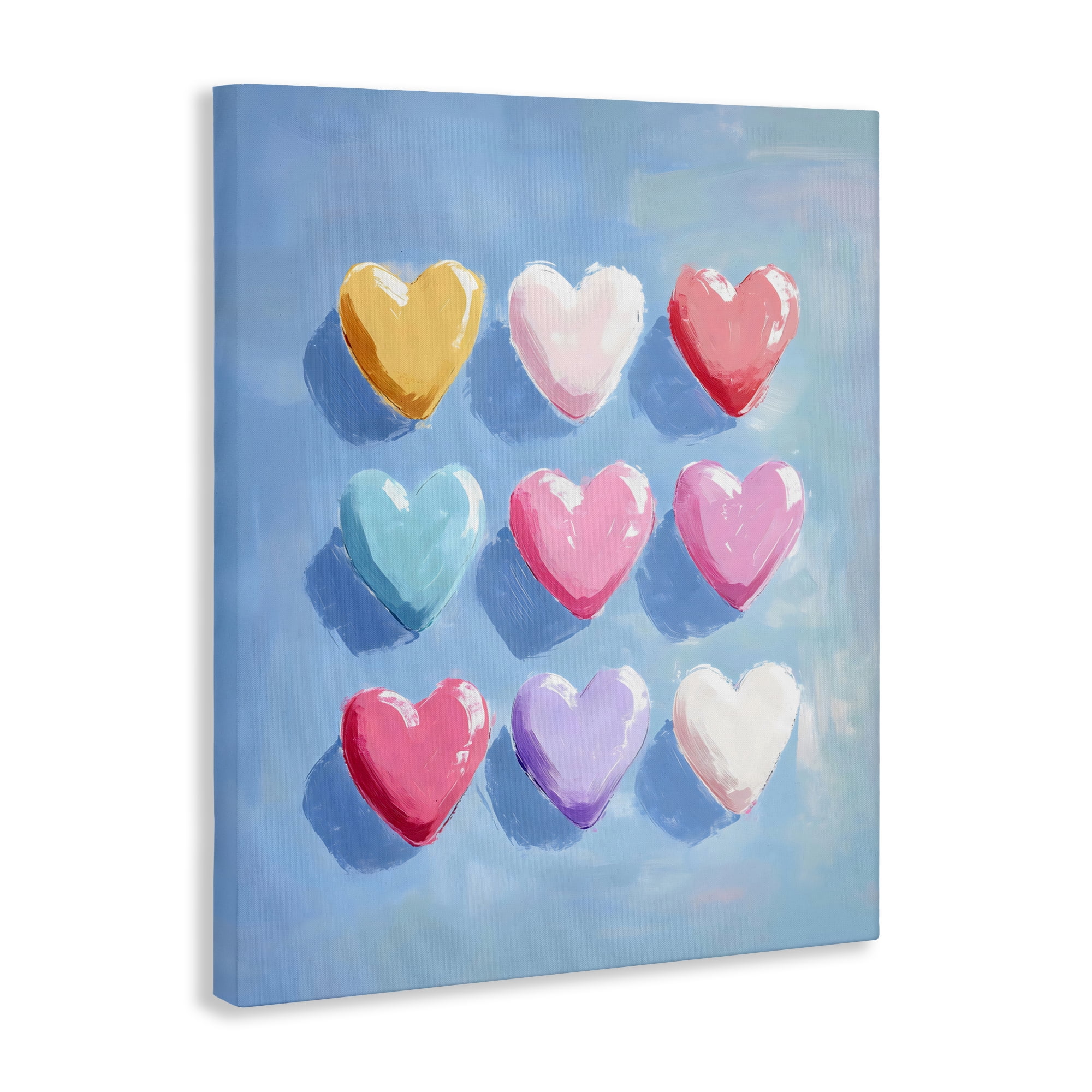 Stupell Industries Pastel Heart Grid Canvas Wall Art, design by The Prints Vibe