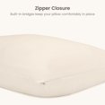 thumbnail image 4 of Bioweaves 100% Organic Cotton Body Pillow Cover with Zipper | 300 Thread Count, Soft Sateen Weave, GOTS Certified | 21x54 Inches, Natural, Set of 2, 4 of 9