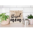 thumbnail image 4 of Blessed Mom Caramel Cream Floral 12 x 12 Wood Wall Sign Plaque, 4 of 4