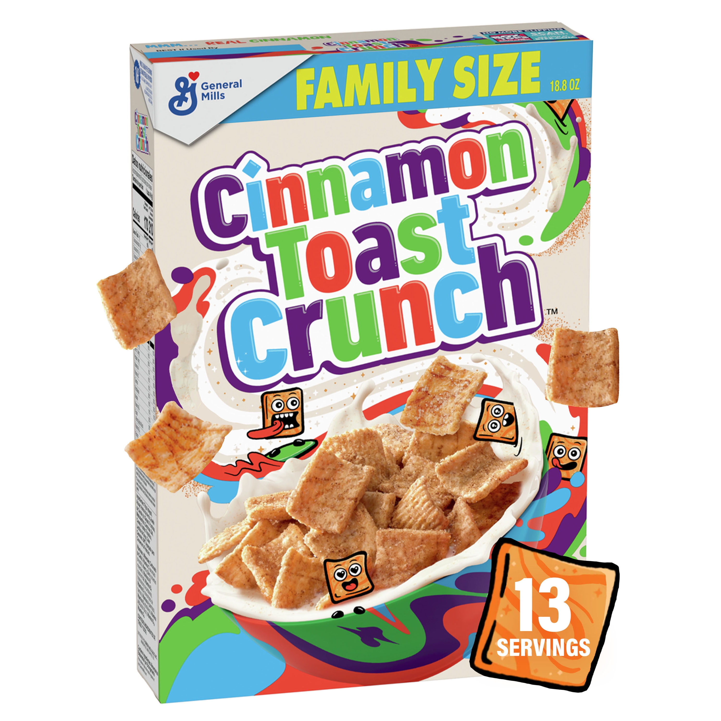 Original Cinnamon Toast Crunch Breakfast Cereal, 18.8 OZ Family Size Cereal Box