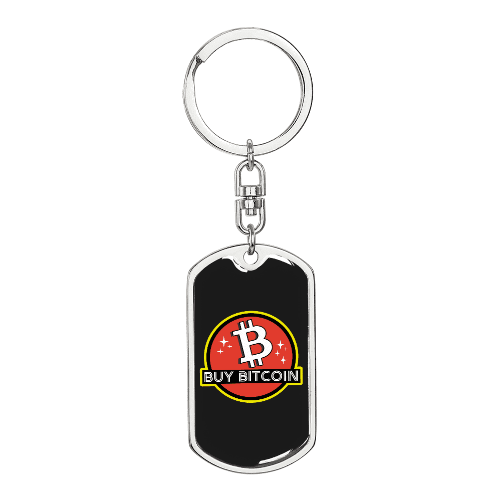 Buy Bitcoin Crypto Stainless Steel or 18k Gold Premium Swivel Dog Tag  Keychain - Walmart.ca