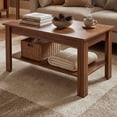 thumbnail image 1 of Mesa de Centro Dual-Level Nature Minimalista Natural con Doble Nivel y Soporte de Madera Sólida - LEMICH, 1 of 7