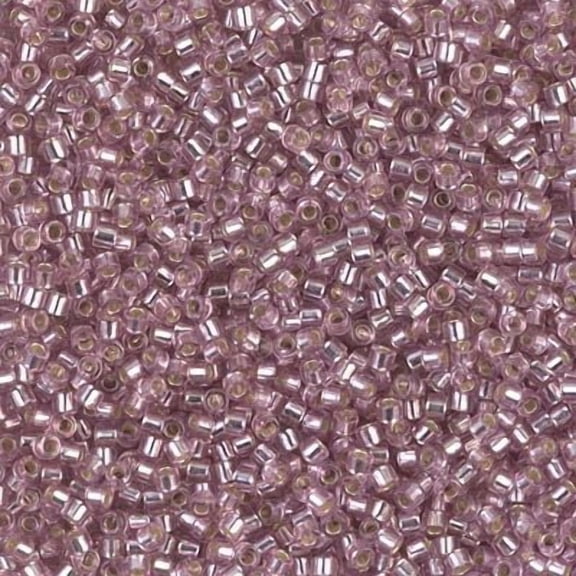 Miyuki Delica Seed Beads DB1434 11/0 Transparent Silver Lined Pale Rose 7.2 Grams