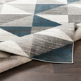 thumbnail image 6 of Livabliss Area Rugs for Living Room, 3x7 Monte Carlo Modern Blue Runner Rug, Bedroom Dining Room Home Decor Stain Resistant Carpet (2'7" x 7'3" Runner), 6 of 8