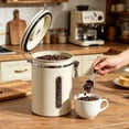 thumbnail image 5 of Bote de acero inoxidable para café con ventana visible – Contenedor hermético para alimentos con cierre de seguridad, bote de cocina de acero 304 para granos de café, té o harina., 5 of 5