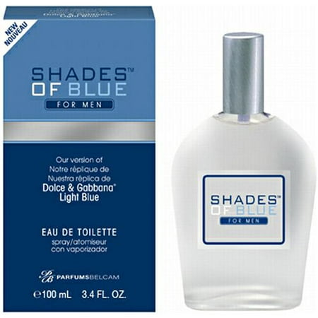 Shades of Blue, version of Light Blue* pour Homme, by PB ParfumsBelcam, Eau de Toilette Spray for Men, 3.4 oz
