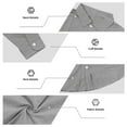 thumbnail image 7 of Mens Casual Long Sleeve Cotton Gauze Shirts Button Down Solid Roll-Up Dress Shirt Crinkle Spring Beach Linen Shirt, 7 of 7