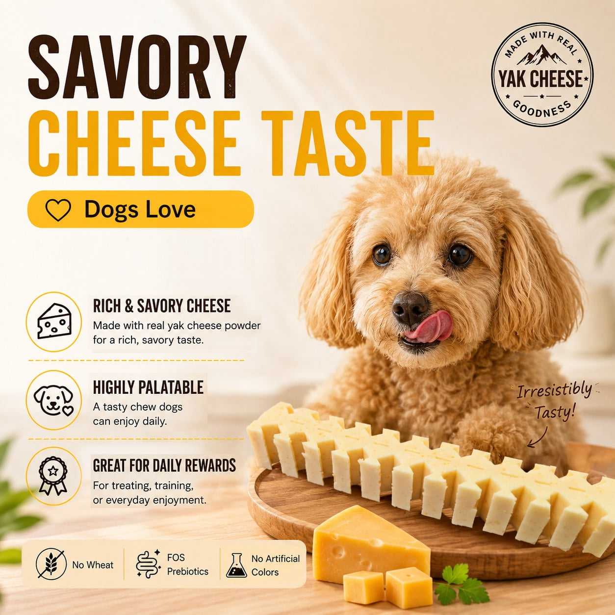 Fabrechew KI-You Soft & Prebiotic Himalayan Yak Cheese Dog Dental  Chew (10 pcs)