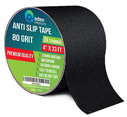 1" Non Skid Anti Slip Rubberized Tape BLACK 20 ft 