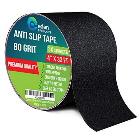 EdenProducts Heavy Duty Anti Slip Traction Tape, 4 Inch x 33 Foot (Other Grip Tape Grit Non Slip, Outdoor Non...