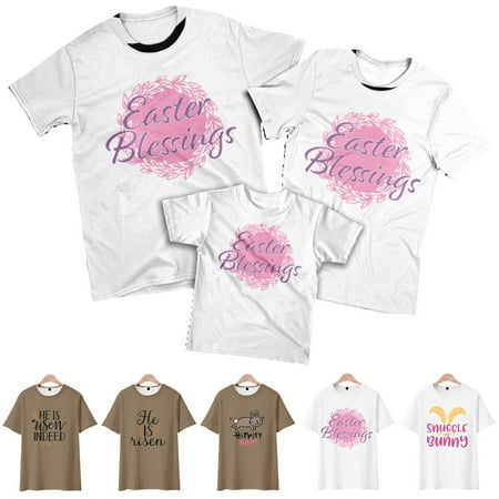 

Easter Unisex Youth Crewneck Short Sleeve T-Shirts Novelty Shirt & Top Up to 8XL