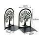 thumbnail image 2 of Sujetalibros de Metal negro con diseño de árbol creativo, soporte para libros de hierro resistente y duradero para el hogar, escuela y oficina, 2 uds., 2 of 5