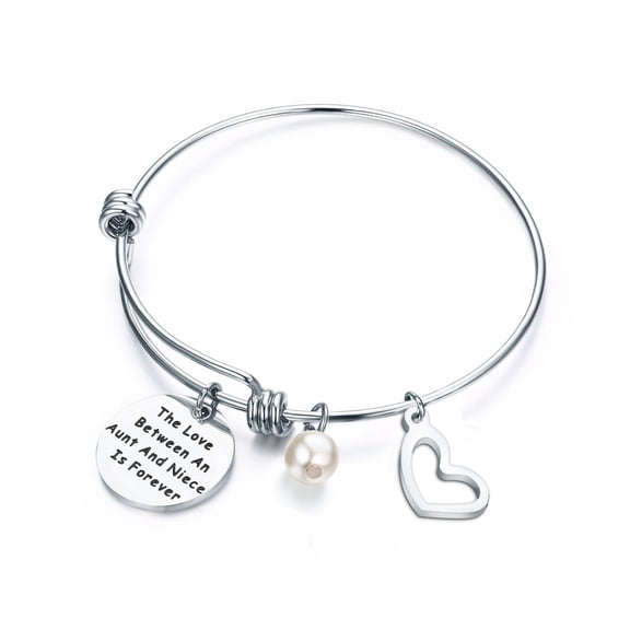 Aunt Bracelet from Niece Nephew Bangle Bracelet Gifts for Auntie Niece Jewelry Aunt Bangle Niece Bracelet